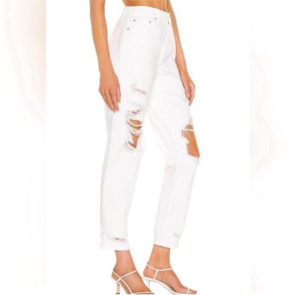 PISTOLA Presley High Rise Relaxed Roller White Jeans Blizzard New With Tags 27 - Picture 3 of 7